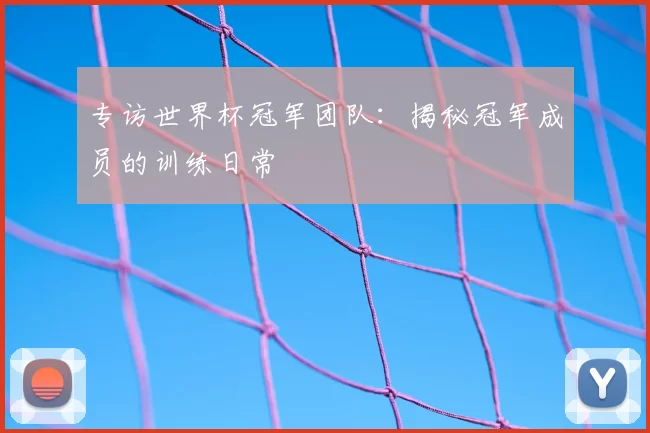 专访世界杯冠军团队:揭秘冠军成员的训练日常